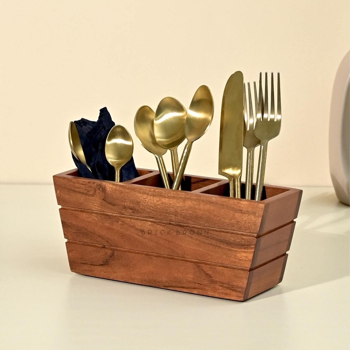 Wooden Cutlery Stand