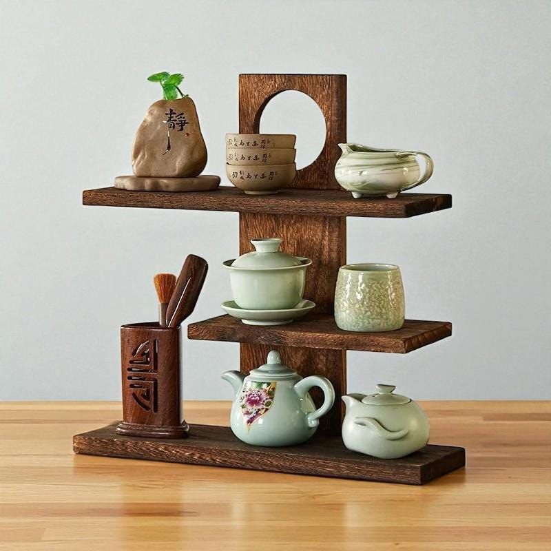Multi-Tier Wooden Rack