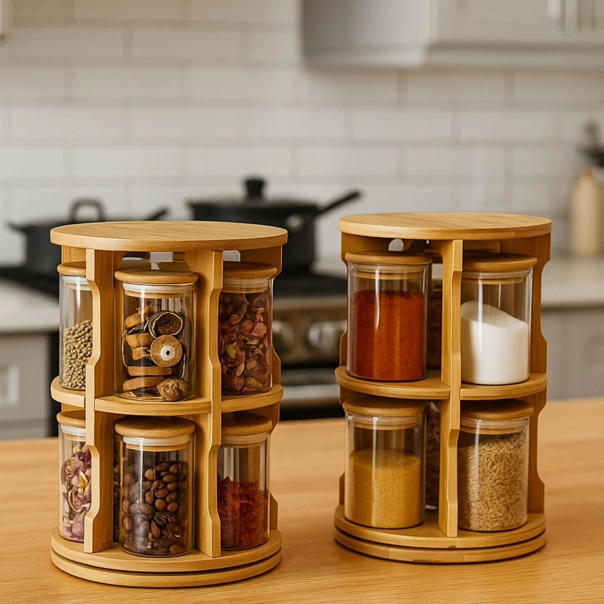 Wooden Spice Box